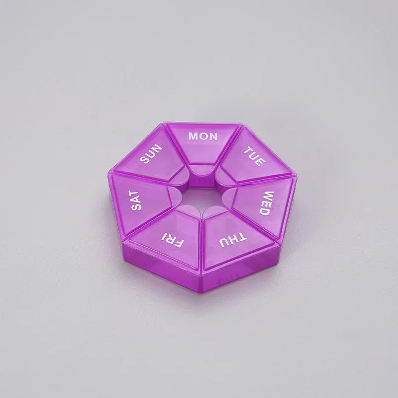 Mini Small Portable Travel Vitamin Pill Box Pills Cases Container Organizer Storage Tablets 7 Days Grids Medicine Fish Oils