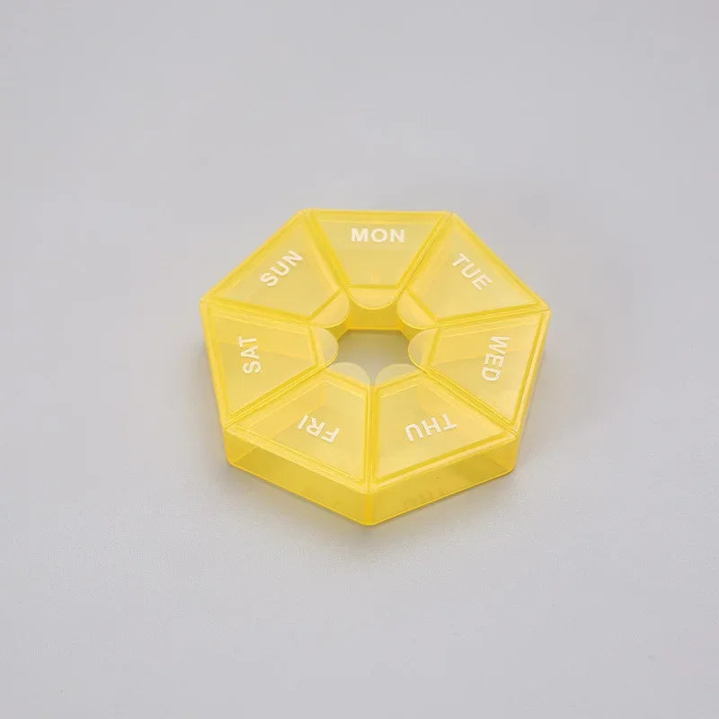Mini Small Portable Travel Vitamin Pill Box Pills Cases Container Organizer Storage Tablets 7 Days Grids Medicine Fish Oils