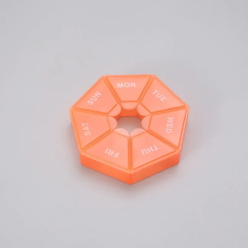 Mini Small Portable Travel Vitamin Pill Box Pills Cases Container Organizer Storage Tablets 7 Days Grids Medicine Fish Oils