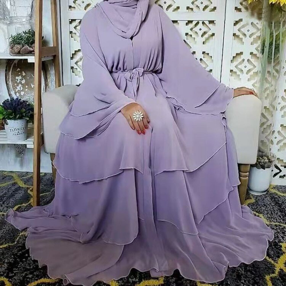 Chiffon Ruffled Abaya