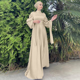 Satin Bow Sleeve Abaya