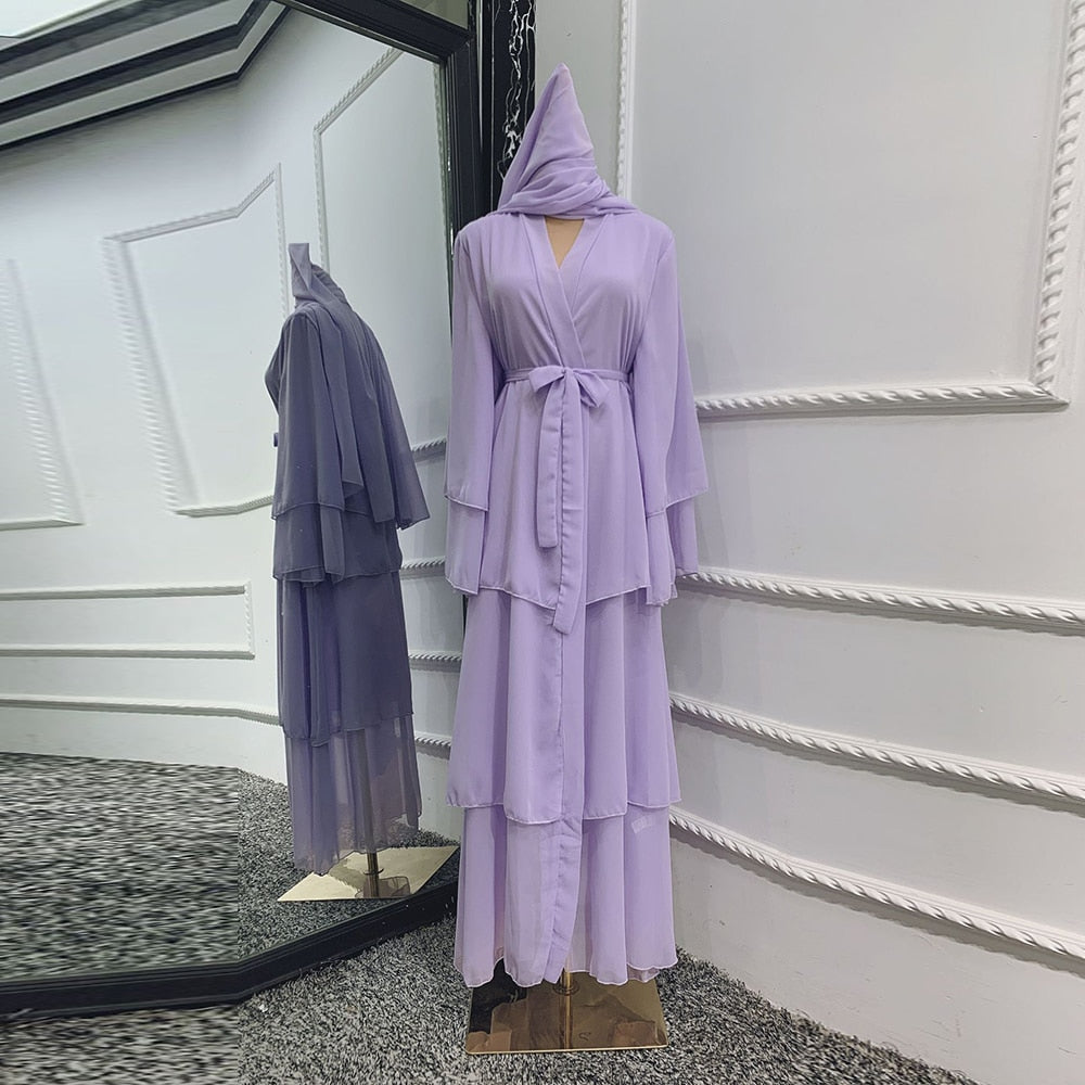 Chiffon Ruffled Abaya