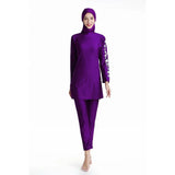 Floral Sleeve Burkini Swimsuit