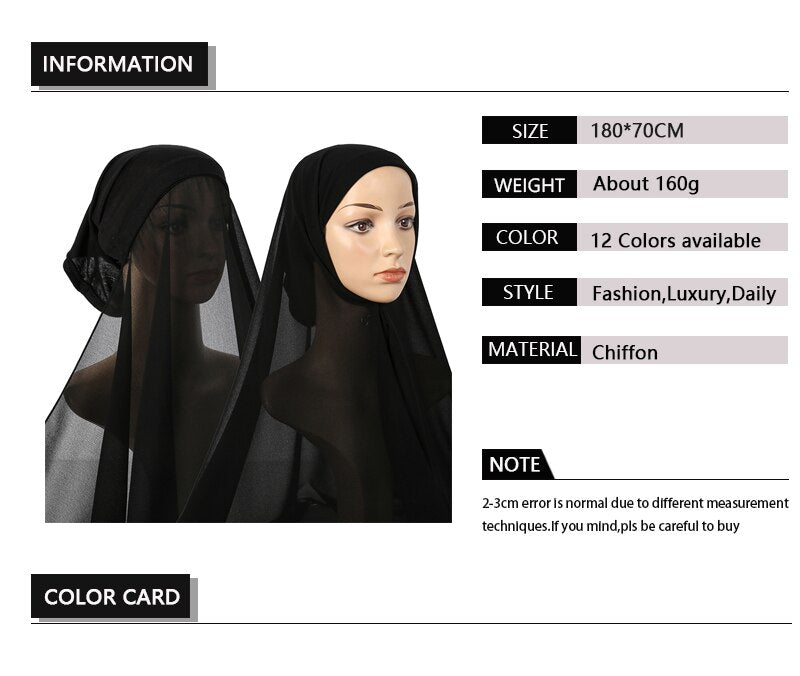 Chiffon Instant Hijab