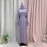 Satin Bow Sleeve Abaya