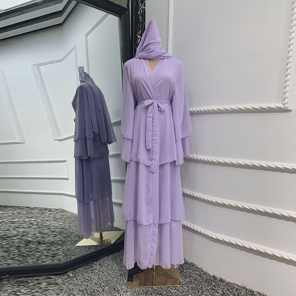 Chiffon Ruffled Abaya