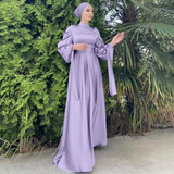 Satin Bow Sleeve Abaya