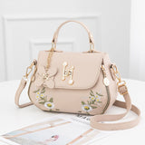 Embroidered Floral Crossbody Bag