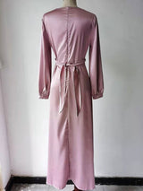 Satin Wrap Abaya