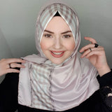 Plaid Silk Hijab