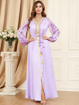 Belted Watercolor Abaya