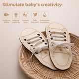 Wooden Shoelace Learning Toy