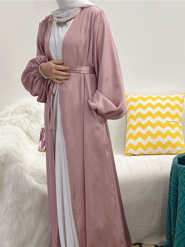 Satin Open Abaya