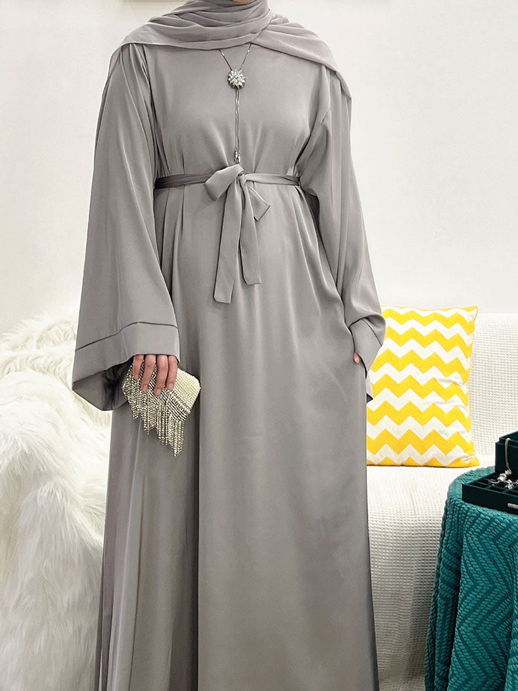 Plain Belted Abaya