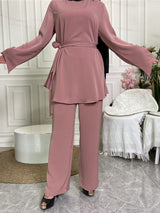 2 Piece Belted Tunic Set