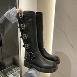 Buckle Biker Boots