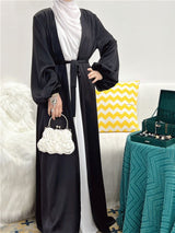 Satin Open Abaya