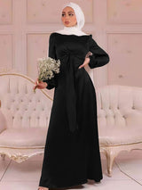 Satin Wrap Abaya