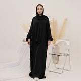 Solid Abaya With Hijab