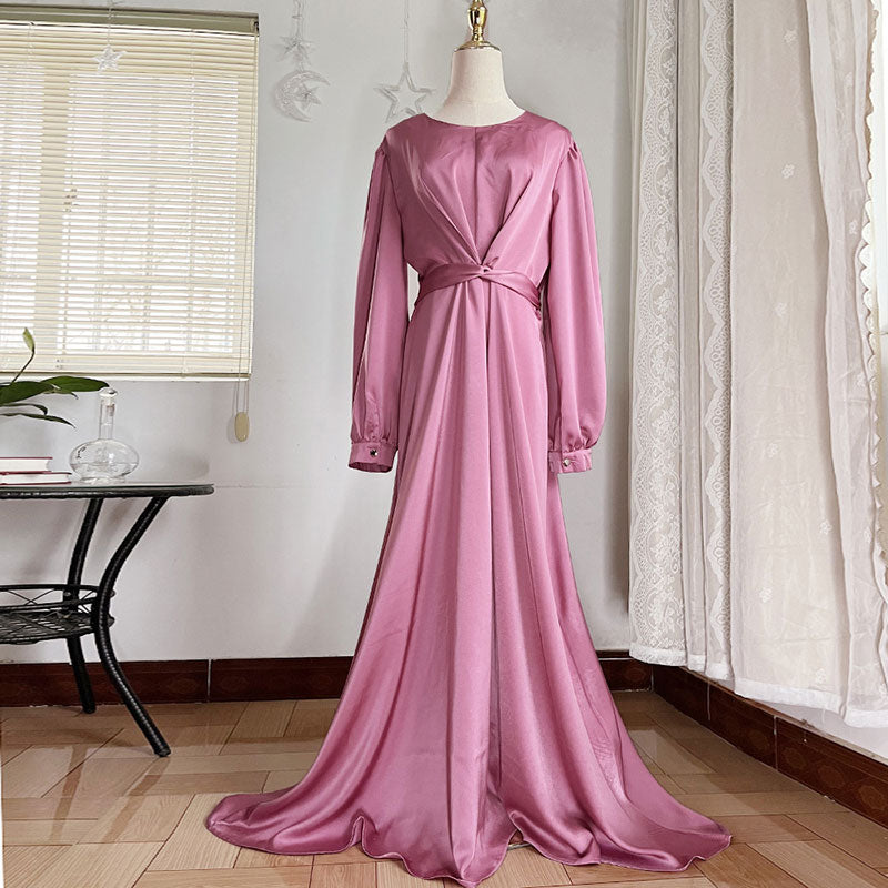 Satin Wrap Abaya