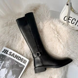 Faux Leather Riding Boots