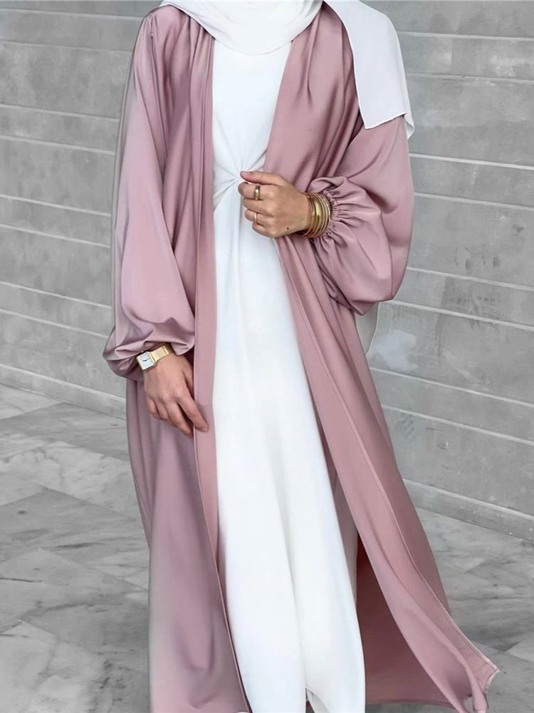 Satin Open Abaya