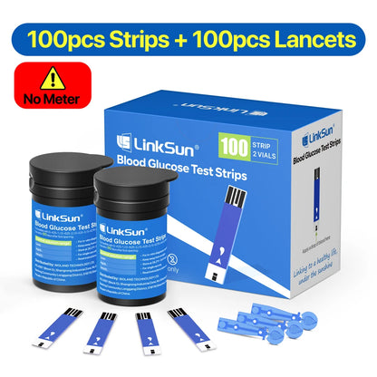 LinkSun G-425-1 Blood Glucose Meter Kit 50/100pcs Test Strips Lancets for Diabetes Monitor Digital Glucometer Blood Sugar Meter
