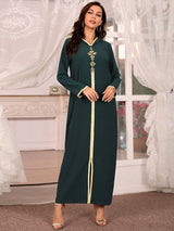 Hooded Rhinestone Abaya