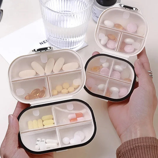 Pill Box Mini Pill Organizer Travel Essentials 7 Compartment Medicine Pill Case Medicine Organizer Medication Dropshiping