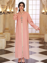 Hooded Rhinestone Abaya