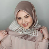 Plaid Silk Hijab