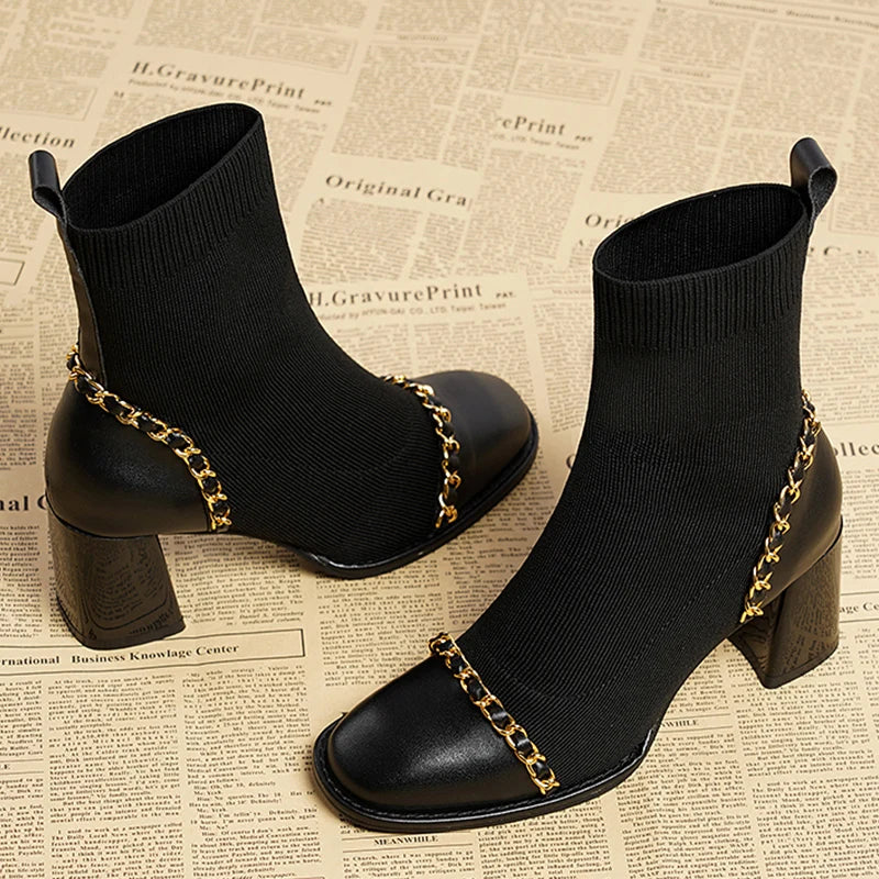 Chain Sock Boots