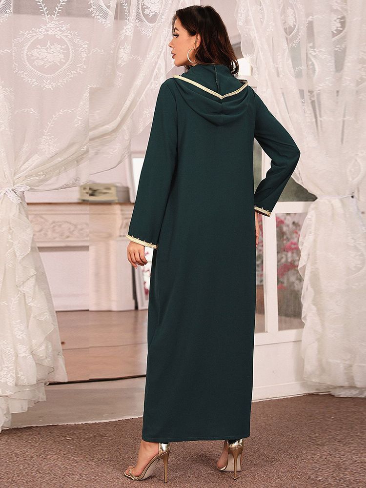 Hooded Rhinestone Abaya