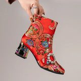 Embroidered Floral Boots