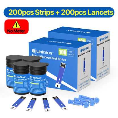 LinkSun G-425-1 Blood Glucose Meter Kit 50/100pcs Test Strips Lancets for Diabetes Monitor Digital Glucometer Blood Sugar Meter