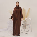 Solid Abaya With Hijab