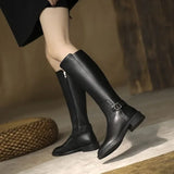 Faux Leather Riding Boots