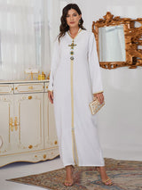 Hooded Rhinestone Abaya