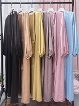 Satin Open Abaya