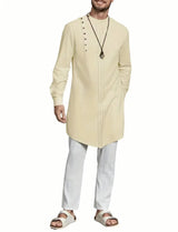 Asymmetrical Button Kurta Top