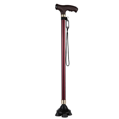 New Old Man Walking Stick Telescopic Canes T Handle Baston Elder Stable Crutch No Slip Pole Folding Hiking Elderly Walk