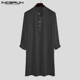 Long Button-Down Kurta Top