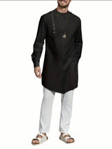 Asymmetrical Button Kurta Top