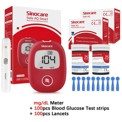Safe AQ Blood Glucose Meter with Test Strips and Lancets Diabetes Blood Sugar Monitor Glucometer Get results fast 0.6μL sample