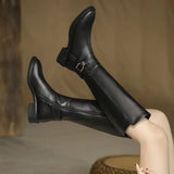 Faux Leather Riding Boots