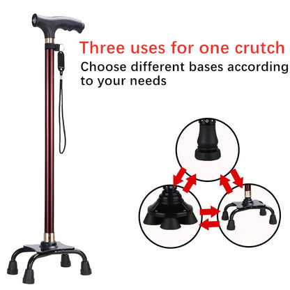 New Old Man Walking Stick Telescopic Canes T Handle Baston Elder Stable Crutch No Slip Pole Folding Hiking Elderly Walk