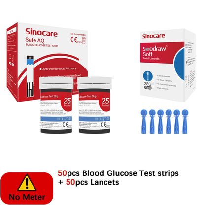 Safe AQ Blood Glucose Meter with Test Strips and Lancets Diabetes Blood Sugar Monitor Glucometer Get results fast 0.6μL sample