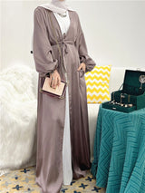 Satin Open Abaya